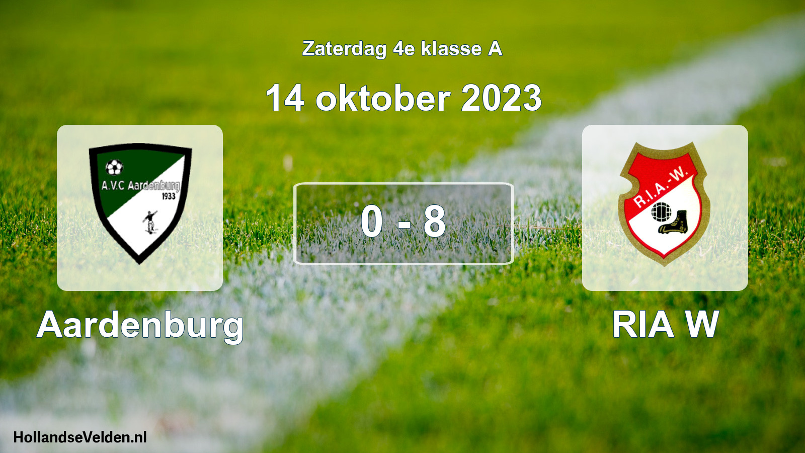 Total number of matches played: Aardenburg - RIA W 0 - 8 (14 October 2023)
