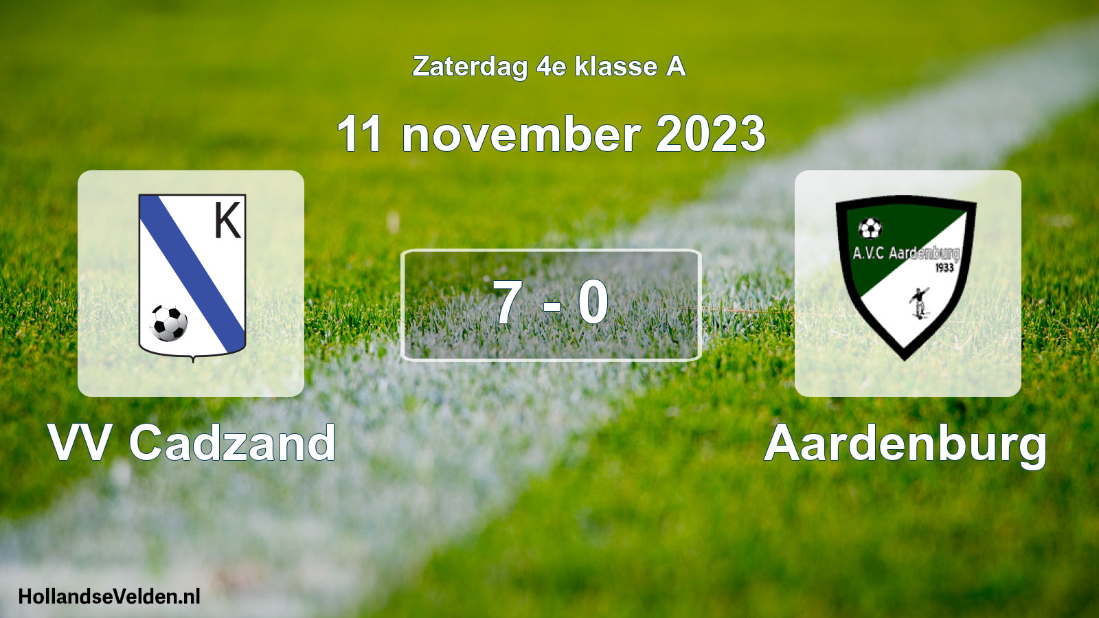 Total number of matches played: VV Cadzand - Aardenburg 7 - 0 (11 November 2023)