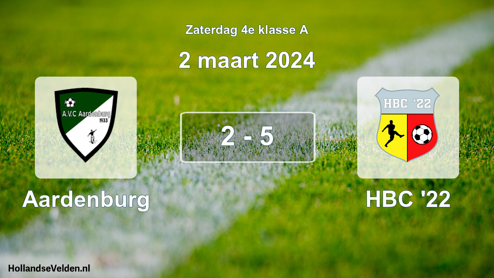 Total number of matches played: Aardenburg - HBC '22 2 - 5 (2 March 2024)