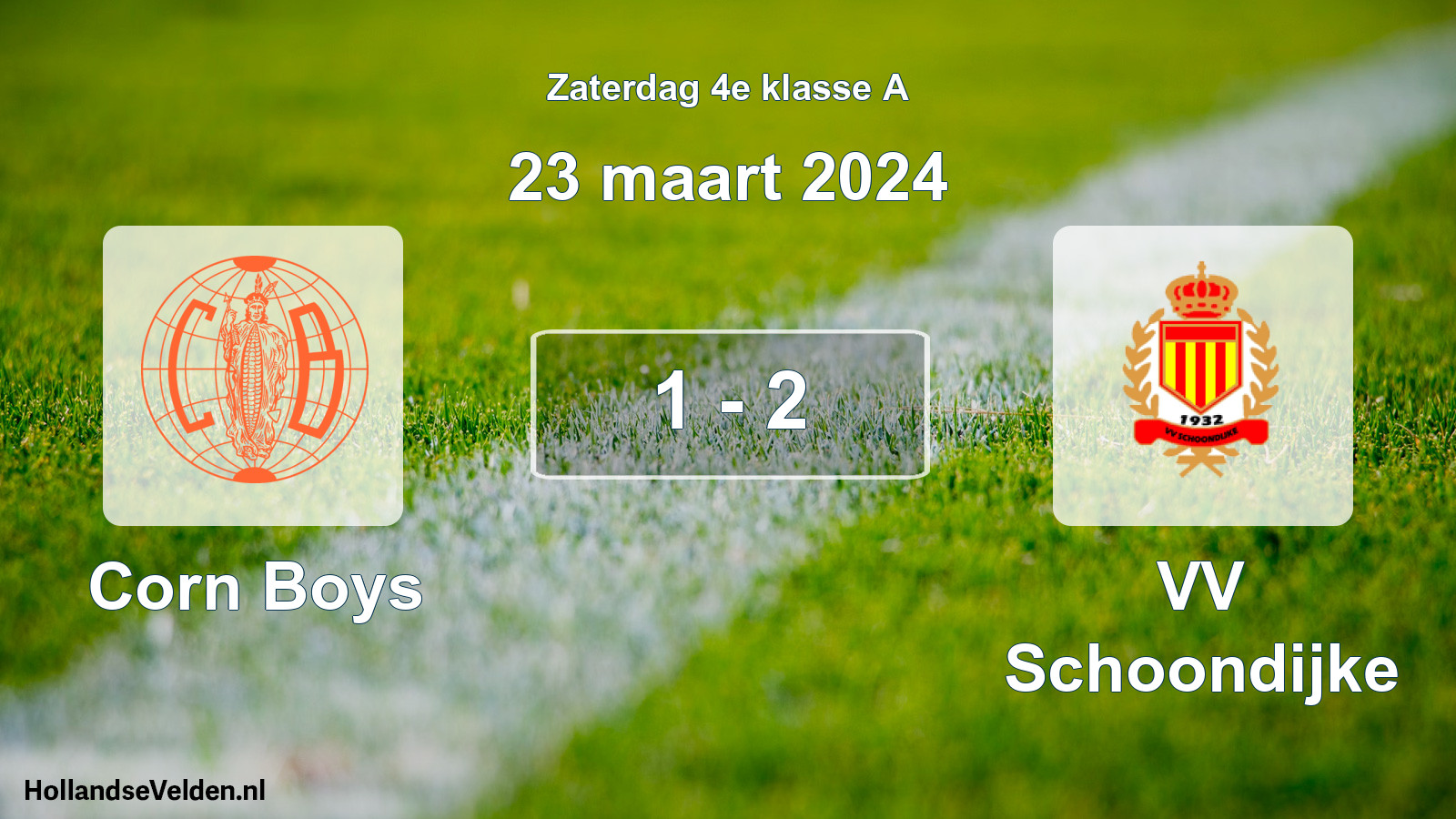 Total number of matches played: Corn Boys - VV Schoondijke 1 - 2 (23 March 2024)