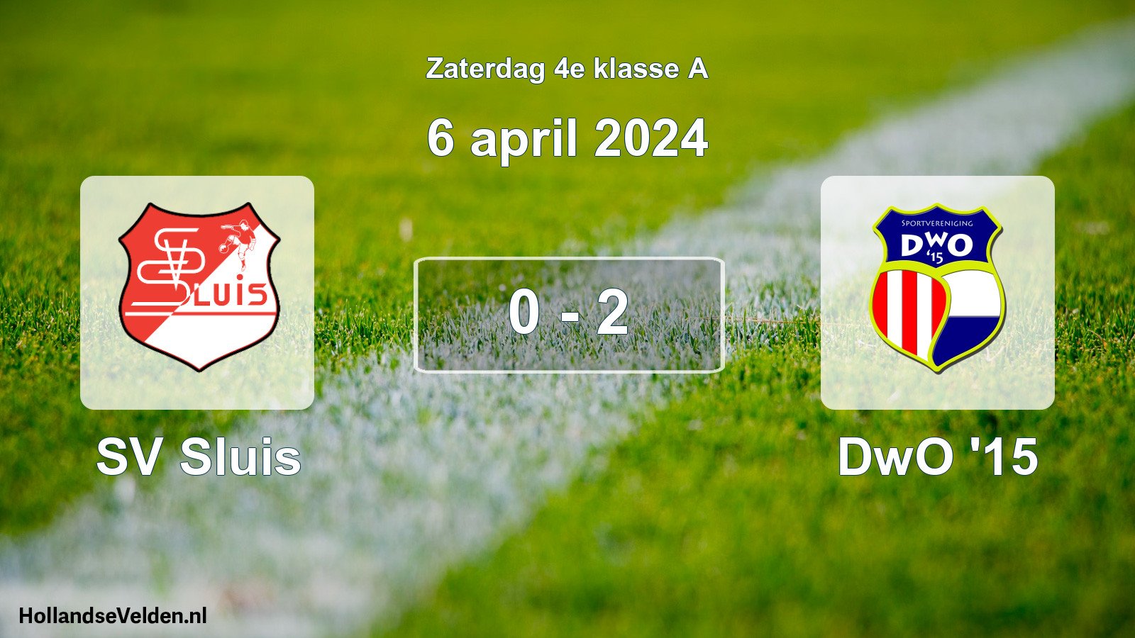 Total number of matches played: SV Sluis - DwO '15 0 - 2 (6 April 2024)