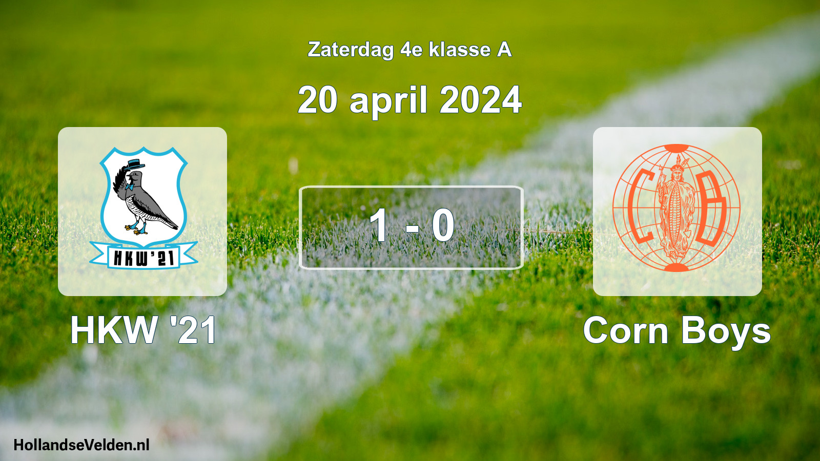 Total number of matches played: HKW '21 - Corn Boys 1 - 0 (20 April 2024)