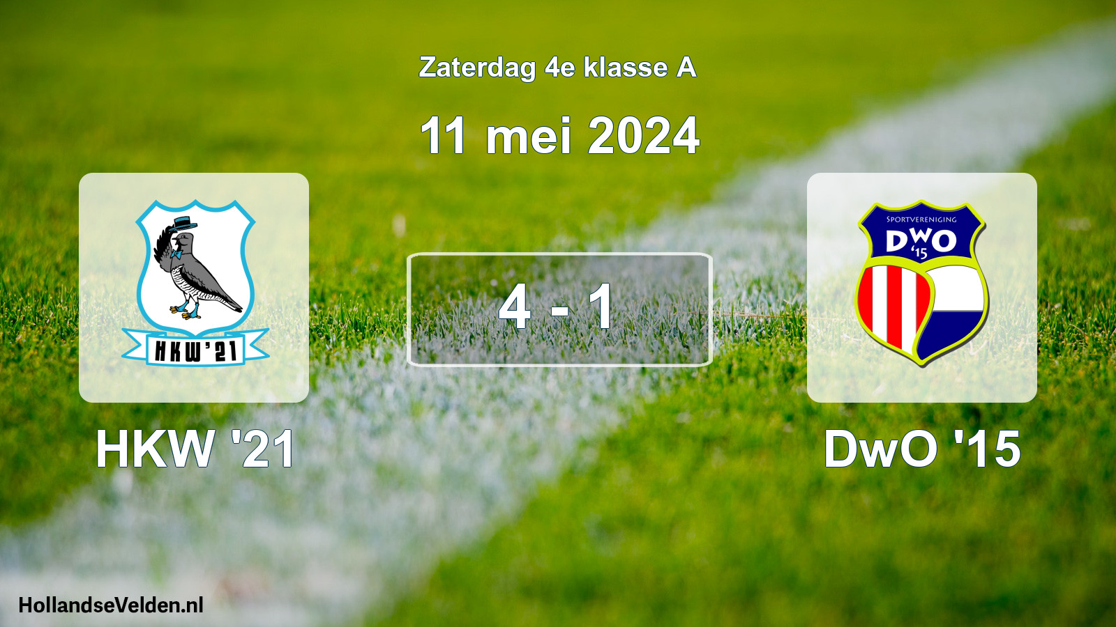 Total number of matches played: HKW '21 - DwO '15 4 - 1 (11 May 2024)