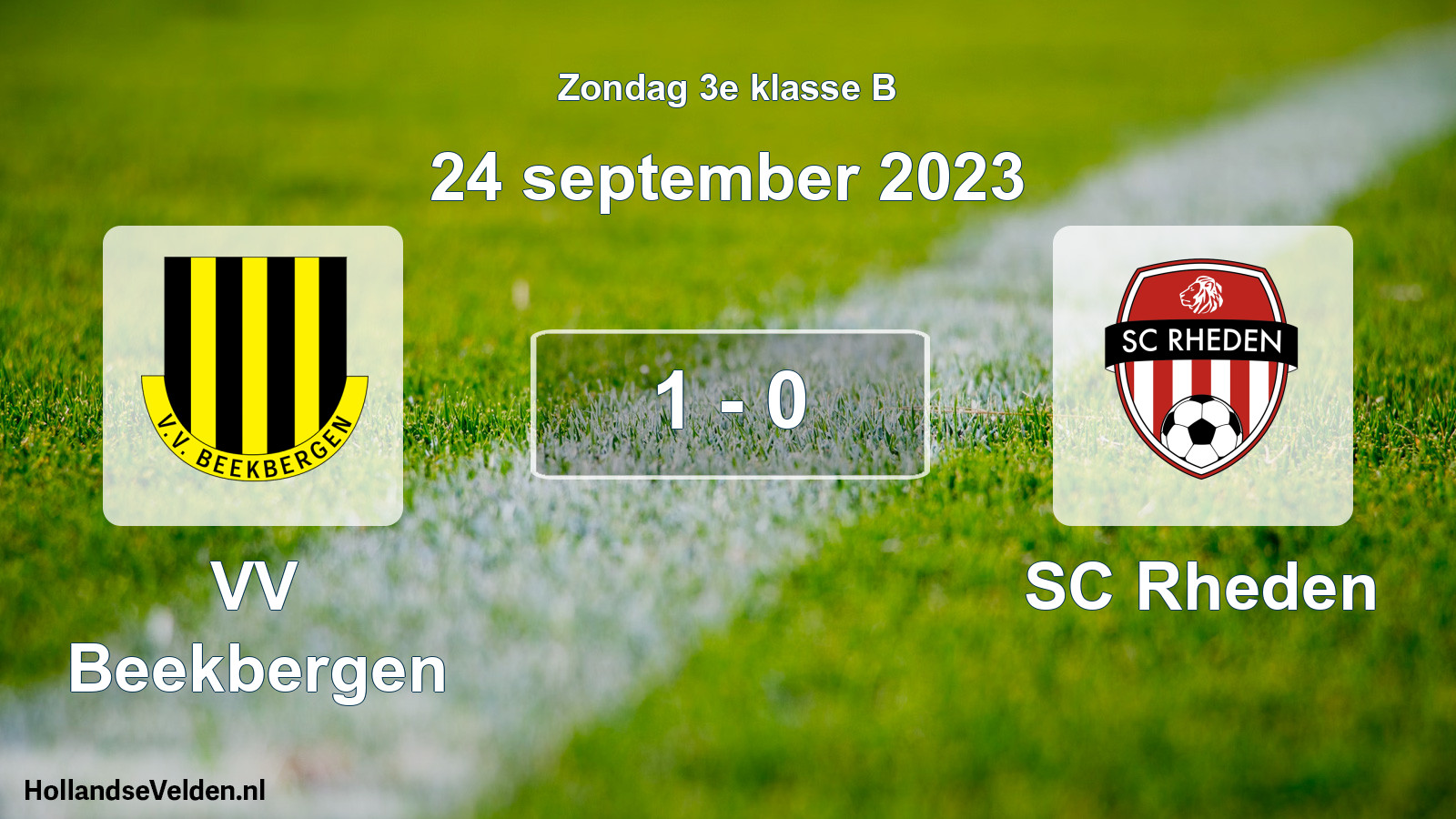 Total number of matches played: VV Beekbergen - SC Rheden 1 - 0 (24 September 2023)