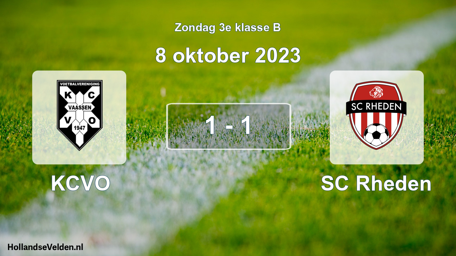 Total number of matches played: KCVO - SC Rheden 1 - 1 (8 October 2023)