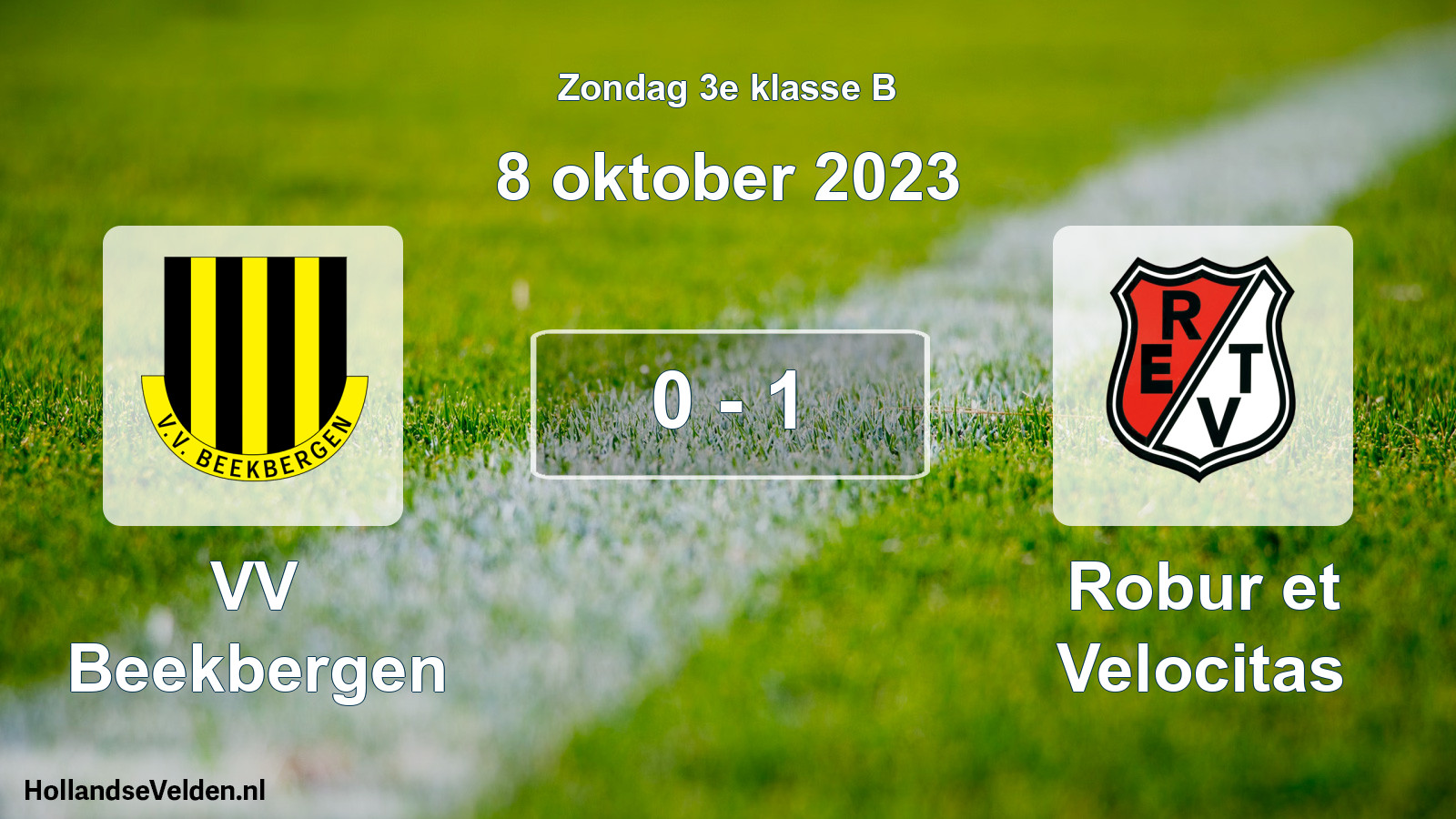 Total number of matches played: VV Beekbergen - Robur et Velocitas 0 - 1 (8 October 2023)