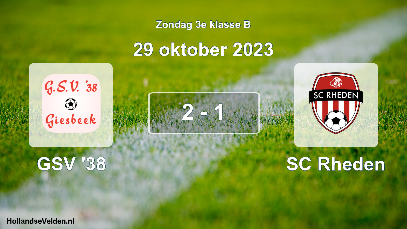 Total number of matches played: GSV '38 - SC Rheden 2 - 1 (29 October 2023)