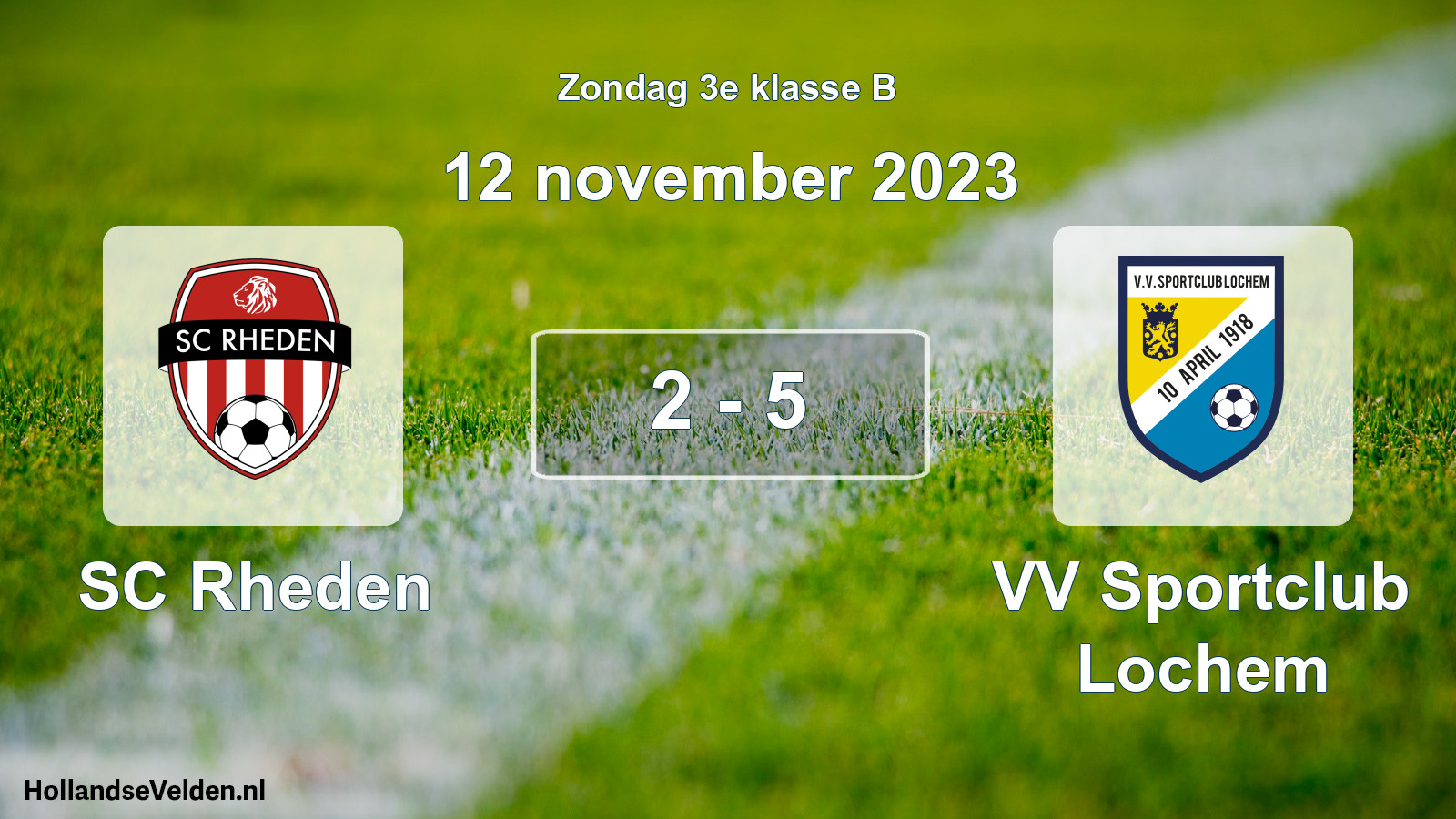 Total number of matches played: SC Rheden - VV Sportclub Lochem 2 - 5 (12 November 2023)