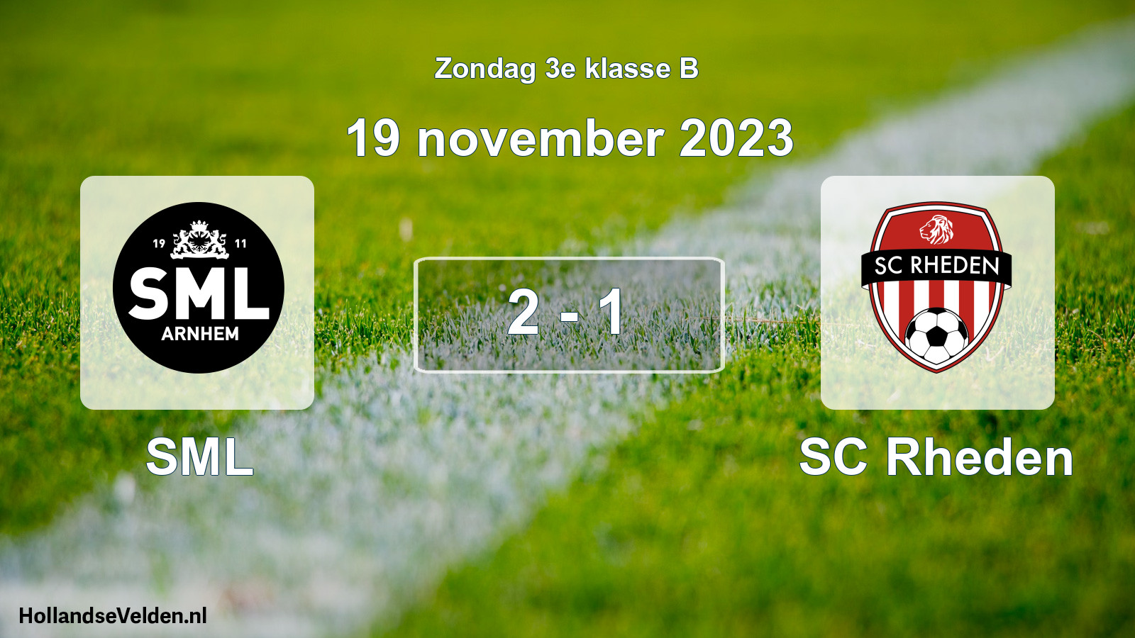 Total number of matches played: SML - SC Rheden 2 - 1 (19 November 2023)