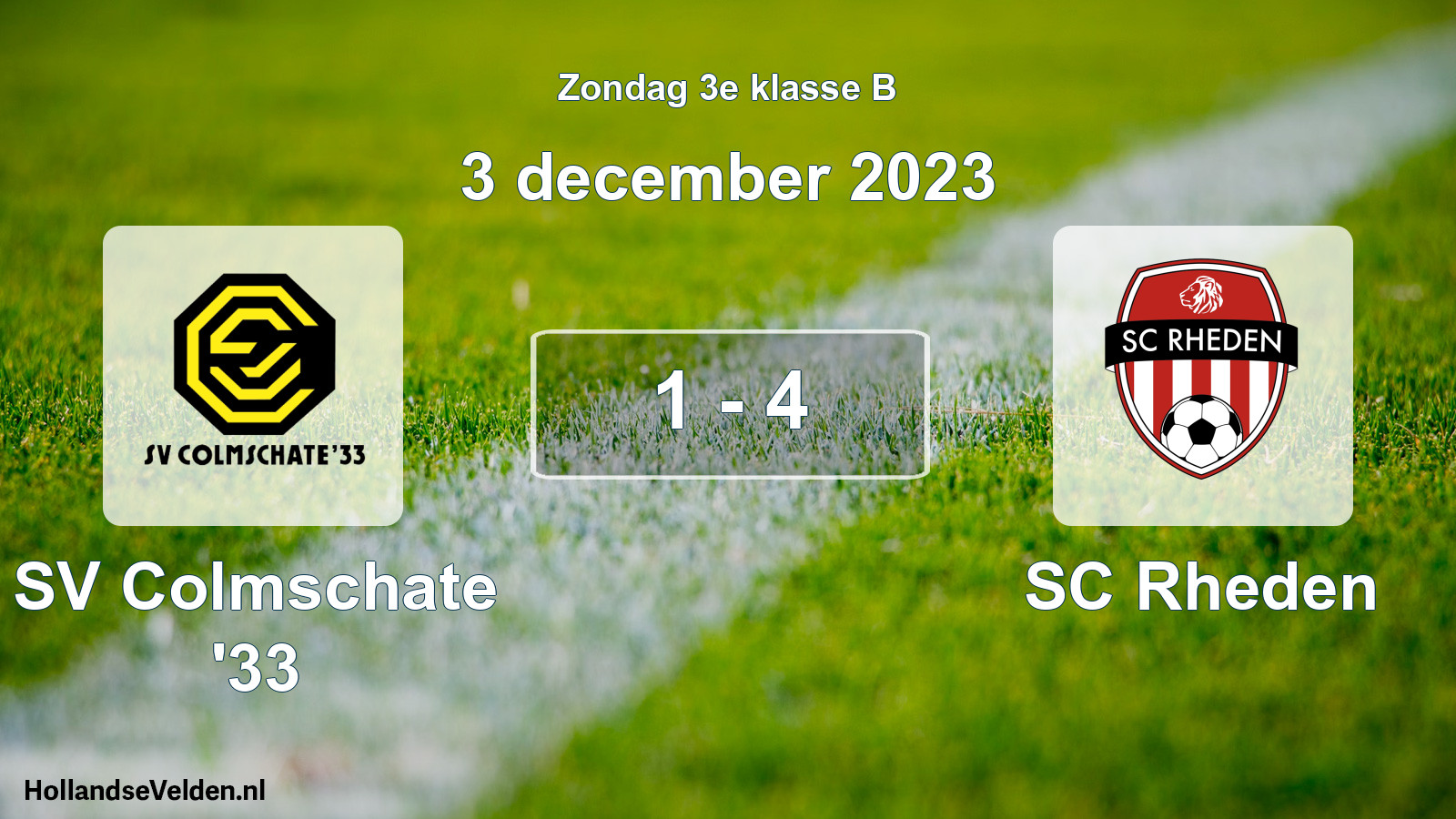 Total number of matches played: SV Colmschate '33 - SC Rheden 1 - 4 (3 December 2023)