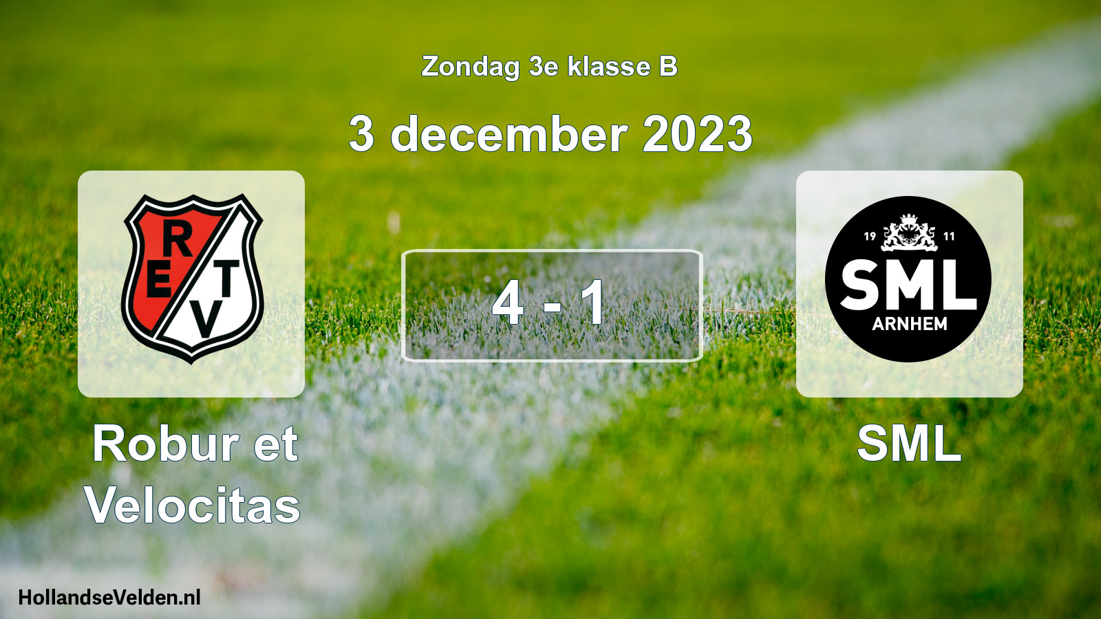 Total number of matches played: Robur et Velocitas - SML 4 - 1 (3 December 2023)
