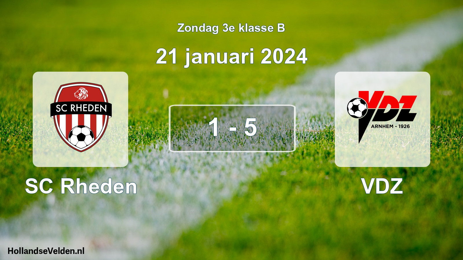 Total number of matches played: SC Rheden - VDZ 1 - 5 (21 January 2024)