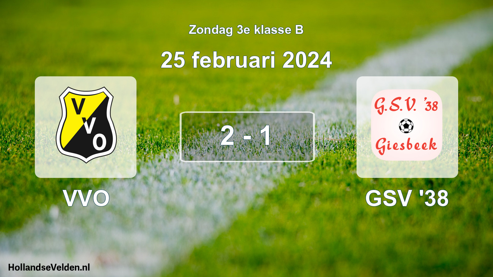 Total number of matches played: VVO - GSV '38 2 - 1 (25 February 2024)
