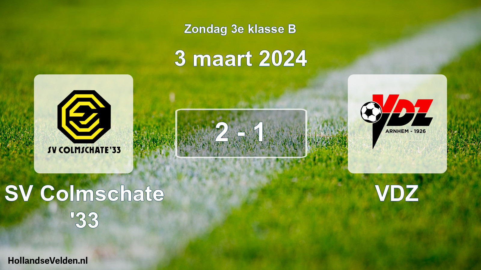 Total number of matches played: SV Colmschate '33 - VDZ 2 - 1 (3 March 2024)