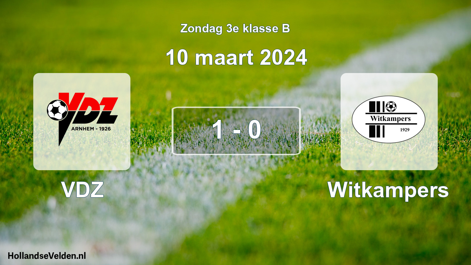 Total number of matches played: VDZ - Witkampers 1 - 0 (10 March 2024)