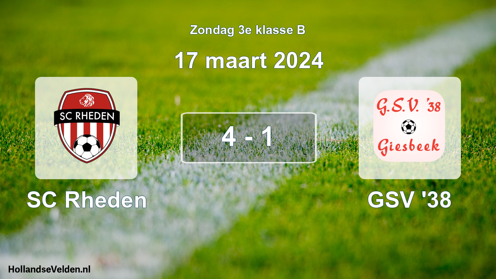 Total number of matches played: SC Rheden - GSV '38 4 - 1 (17 March 2024)