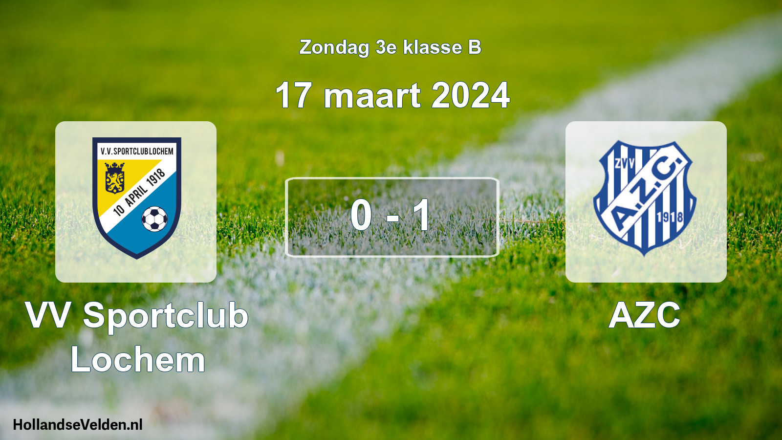 Total number of matches played: VV Sportclub Lochem - AZC 0 - 1 (17 March 2024)