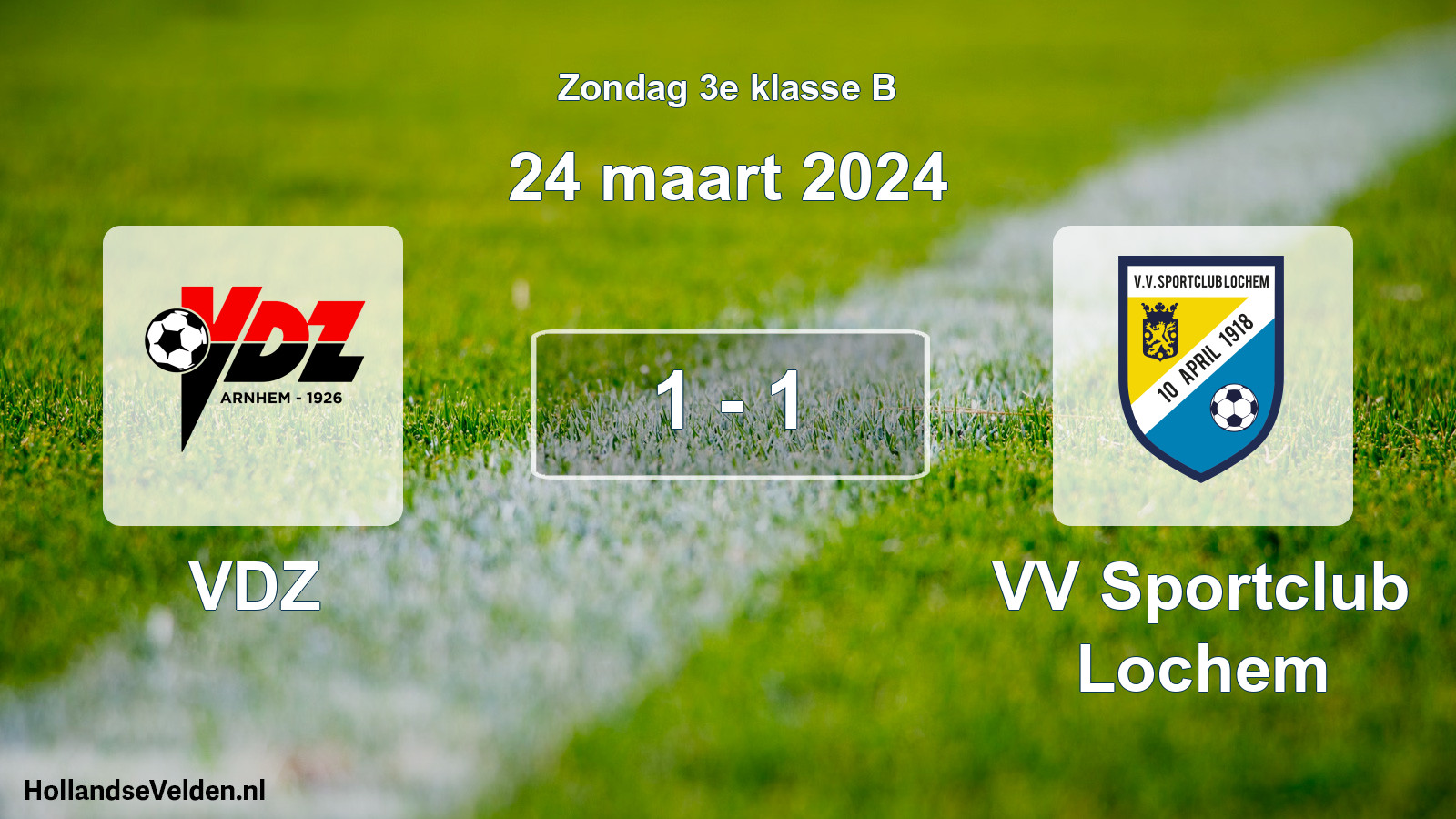 Total number of matches played: VDZ - VV Sportclub Lochem 1 - 1 (24 March 2024)