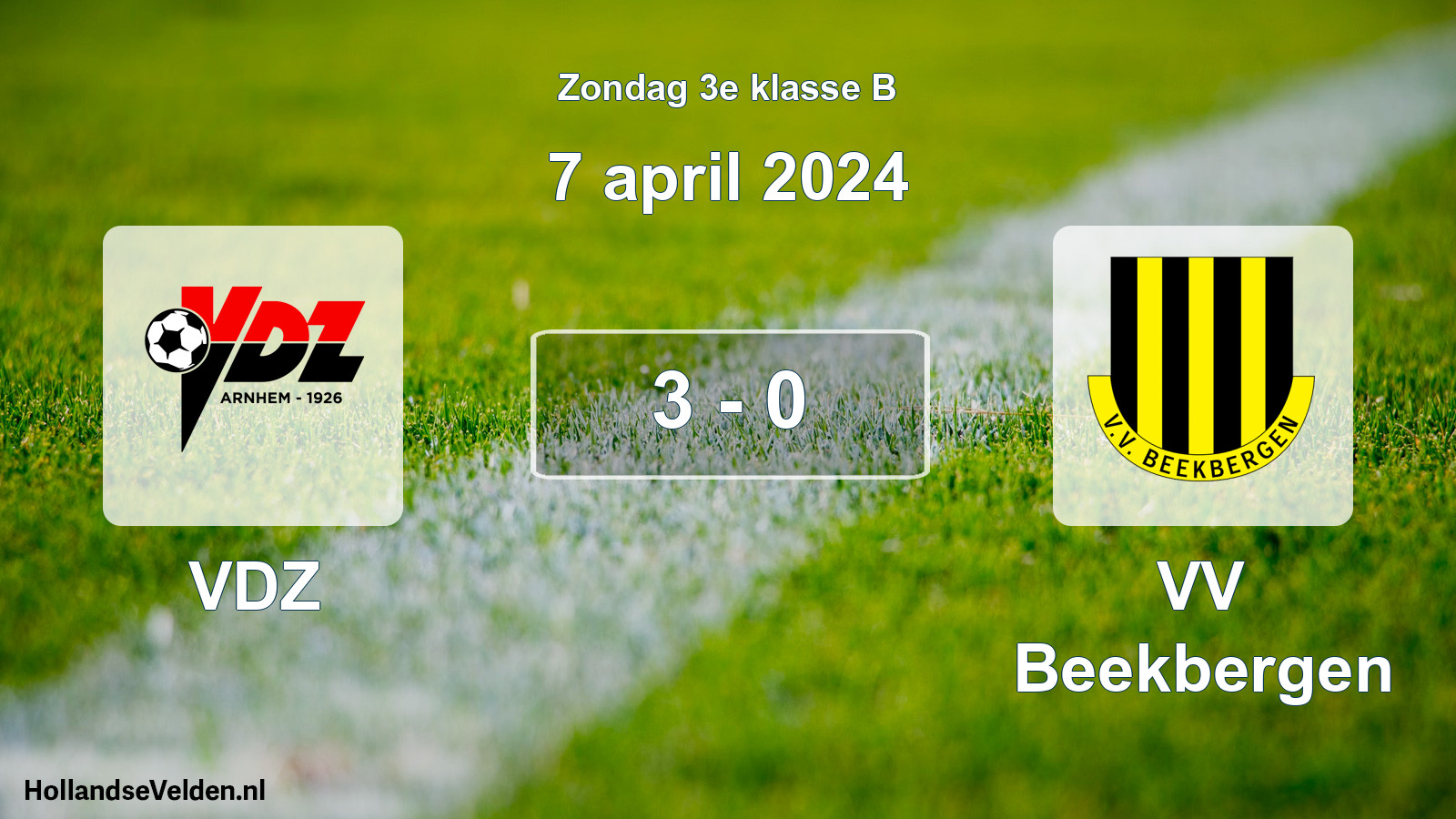 Total number of matches played: VDZ - VV Beekbergen 3 - 0 (7 April 2024)