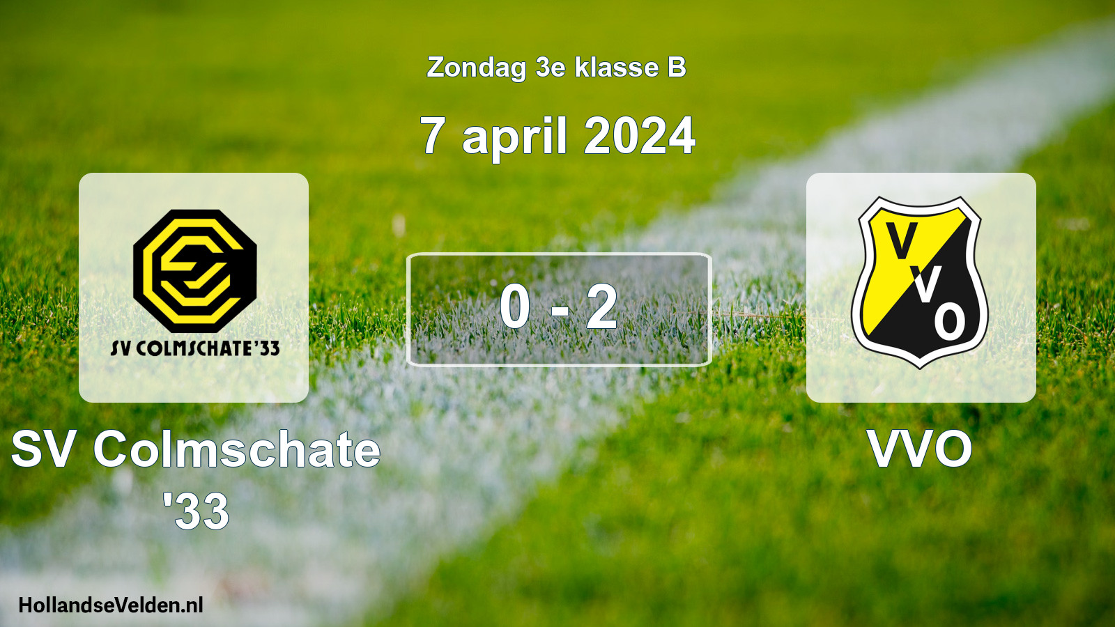 Total number of matches played: SV Colmschate '33 - VVO 0 - 2 (7 April 2024)