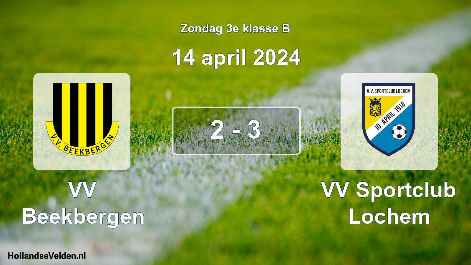 Total number of matches played: VV Beekbergen - VV Sportclub Lochem 2 - 3 (14 April 2024)