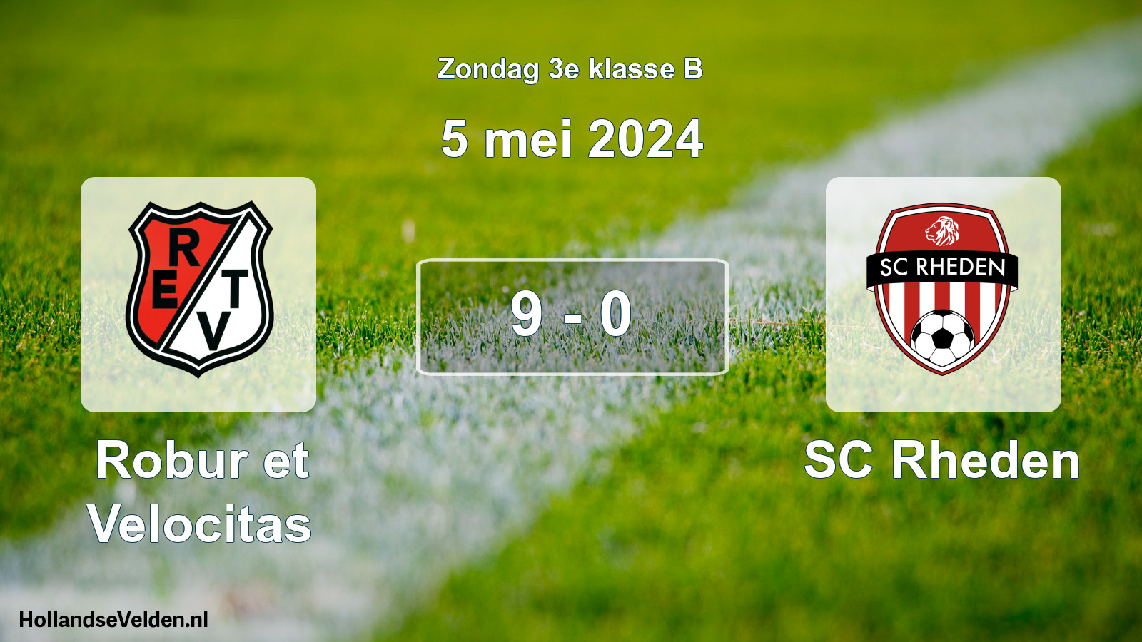 Total number of matches played: Robur et Velocitas - SC Rheden 9 - 0 (5 May 2024)