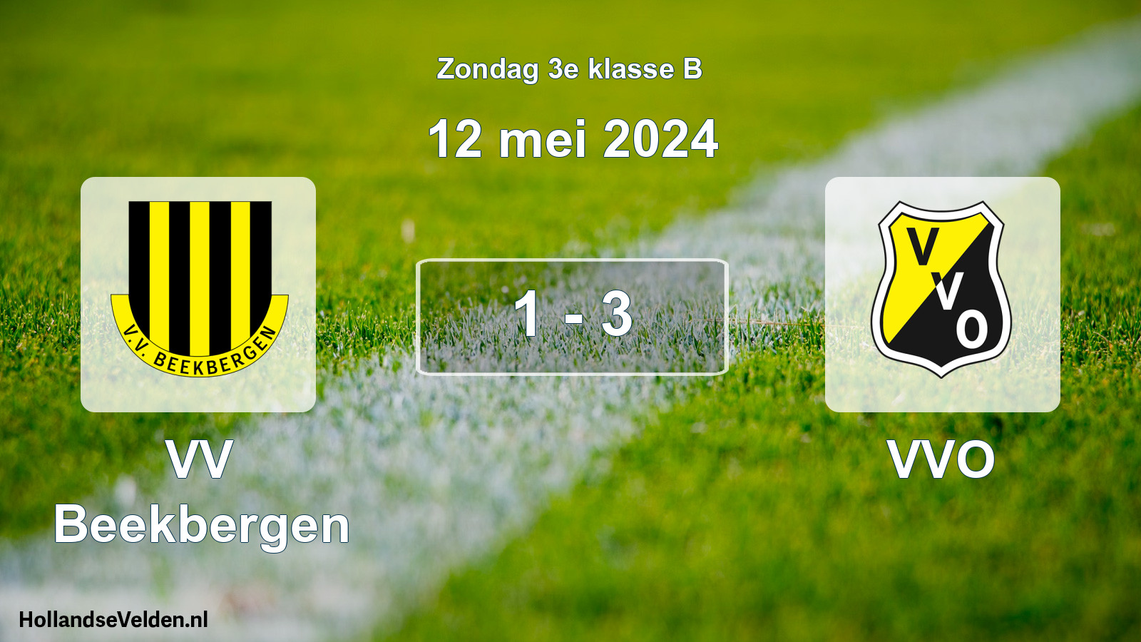 Total number of matches played: VV Beekbergen - VVO 1 - 3 (12 May 2024)