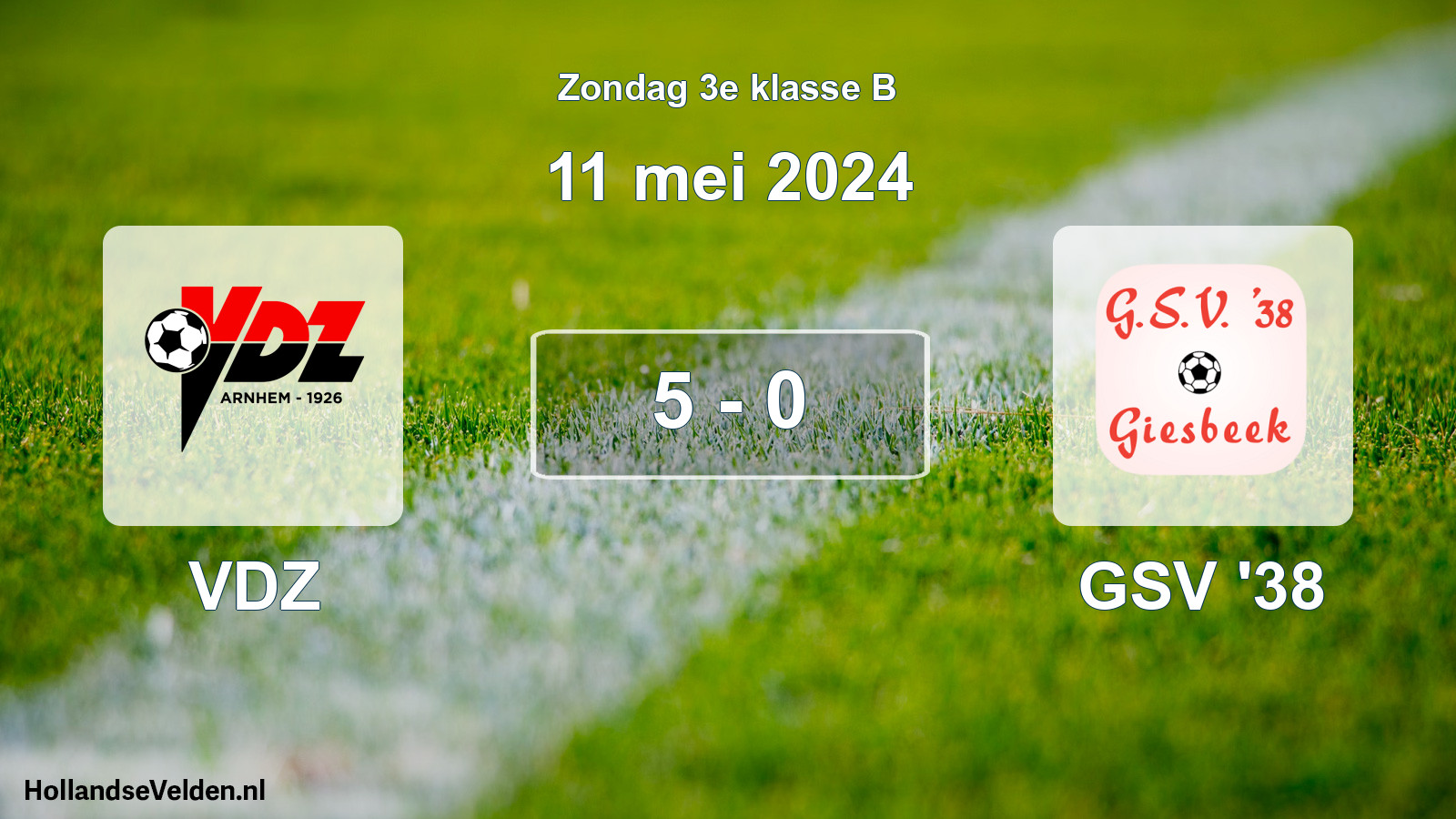 Total number of matches played: VDZ - GSV '38 5 - 0 (11 May 2024)