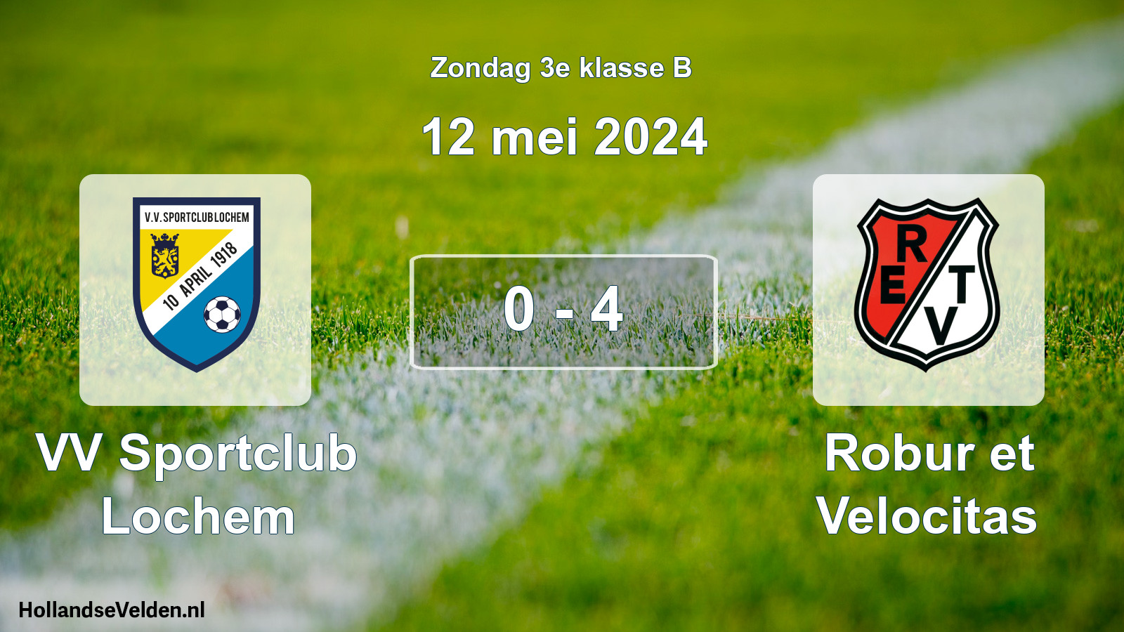 Total number of matches played: VV Sportclub Lochem - Robur et Velocitas 0 - 4 (12 May 2024)