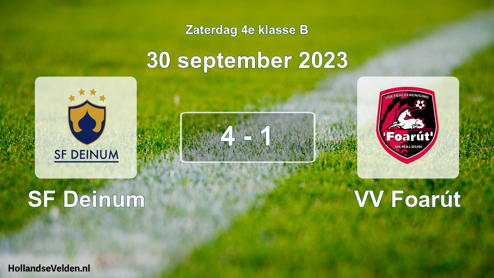 Total number of matches played: SF Deinum - VV Foarút 4 - 1 (30 September 2023)