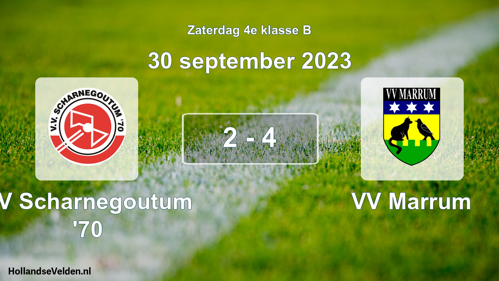 Total number of matches played: VV Scharnegoutum '70 - VV Marrum 2 - 4 (30 September 2023)