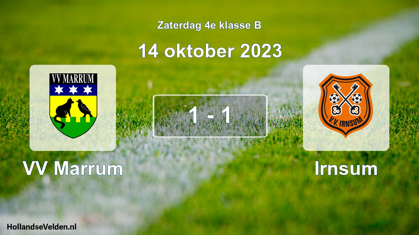 Total number of matches played: VV Marrum - Irnsum 1 - 1 (14 October 2023)