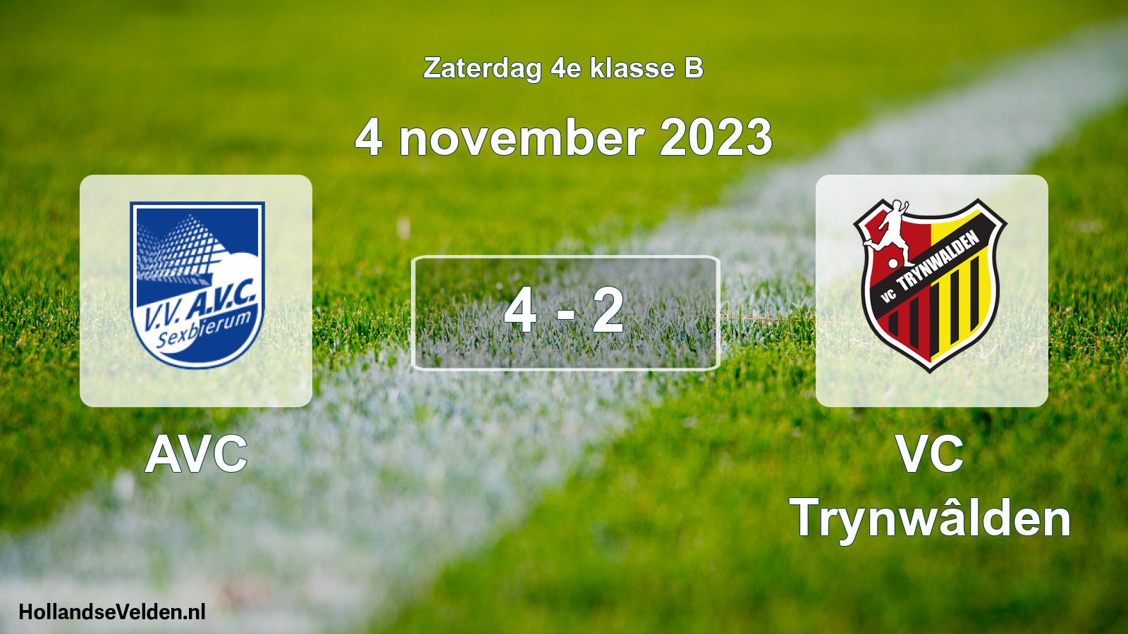 Total number of matches played: AVC - VC Trynwâlden 4 - 2 (4 November 2023)