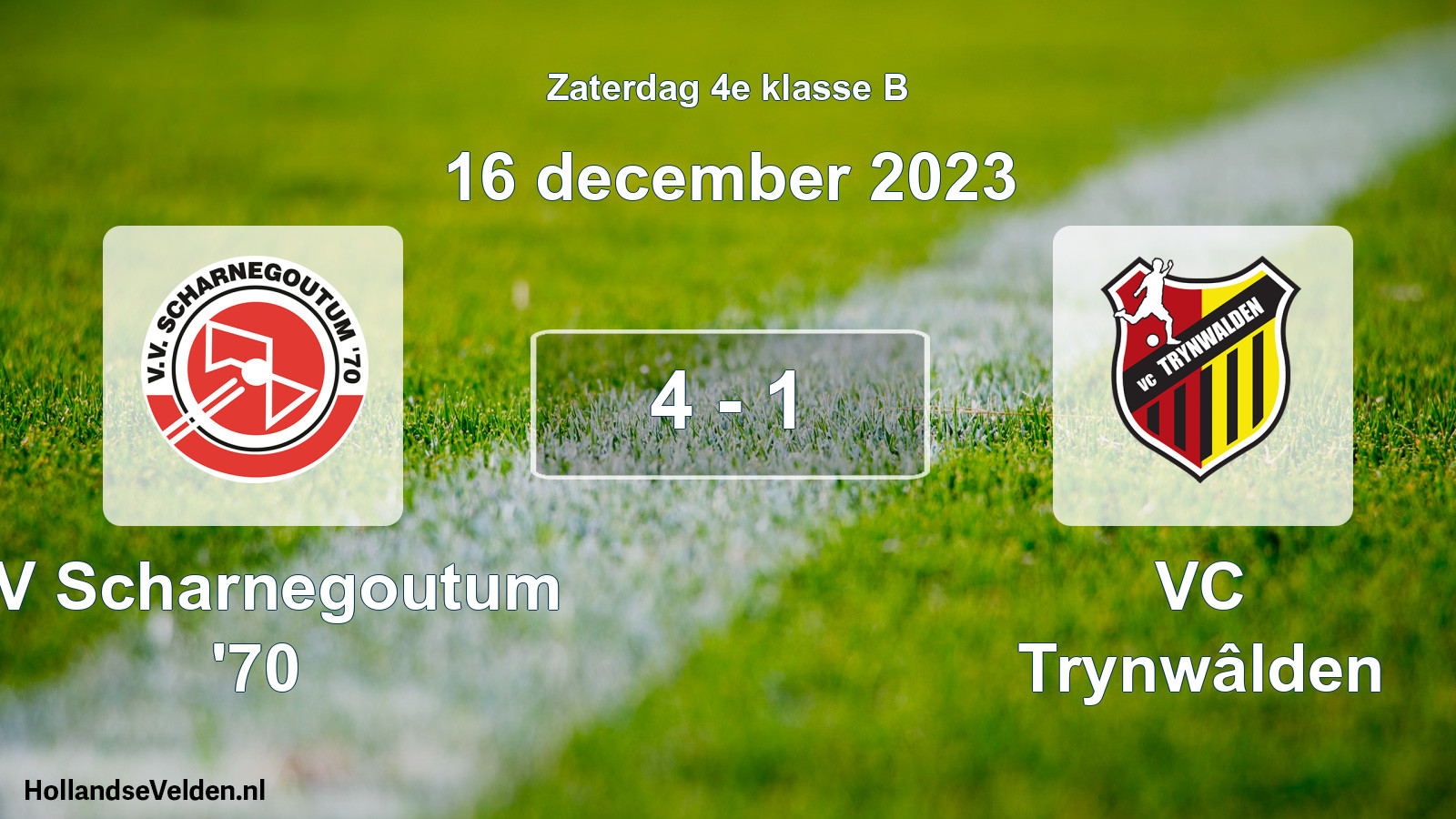 Total number of matches played: VV Scharnegoutum '70 - VC Trynwâlden 4 - 1 (16 December 2023)