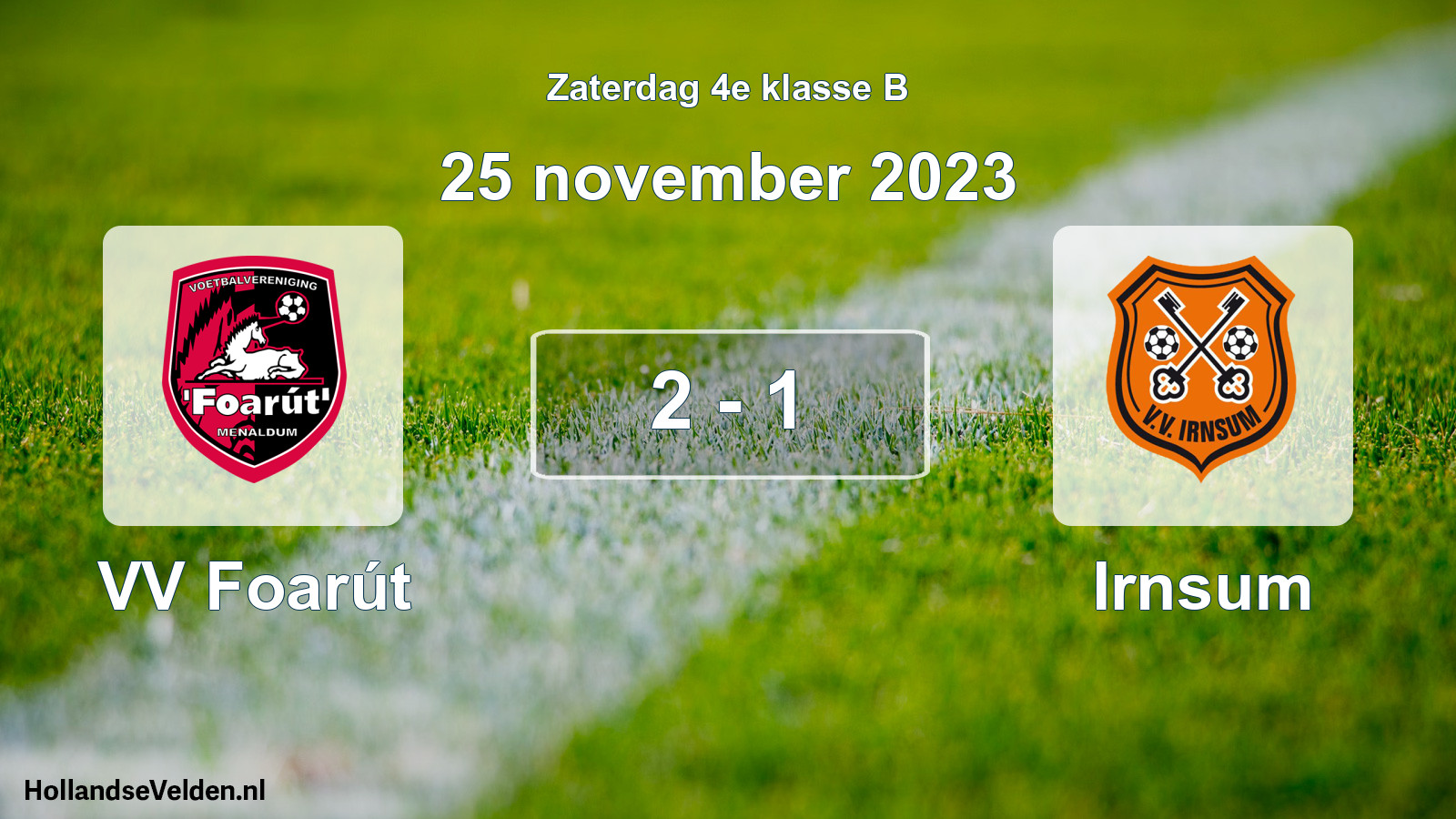 Total number of matches played: VV Foarút - Irnsum 2 - 1 (25 November 2023)