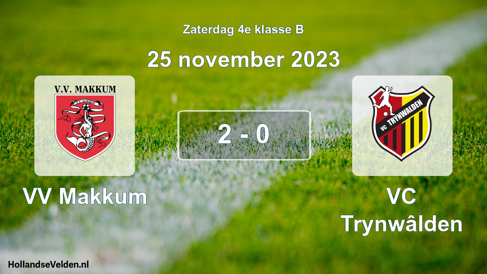 Total number of matches played: VV Makkum - VC Trynwâlden 2 - 0 (25 November 2023)