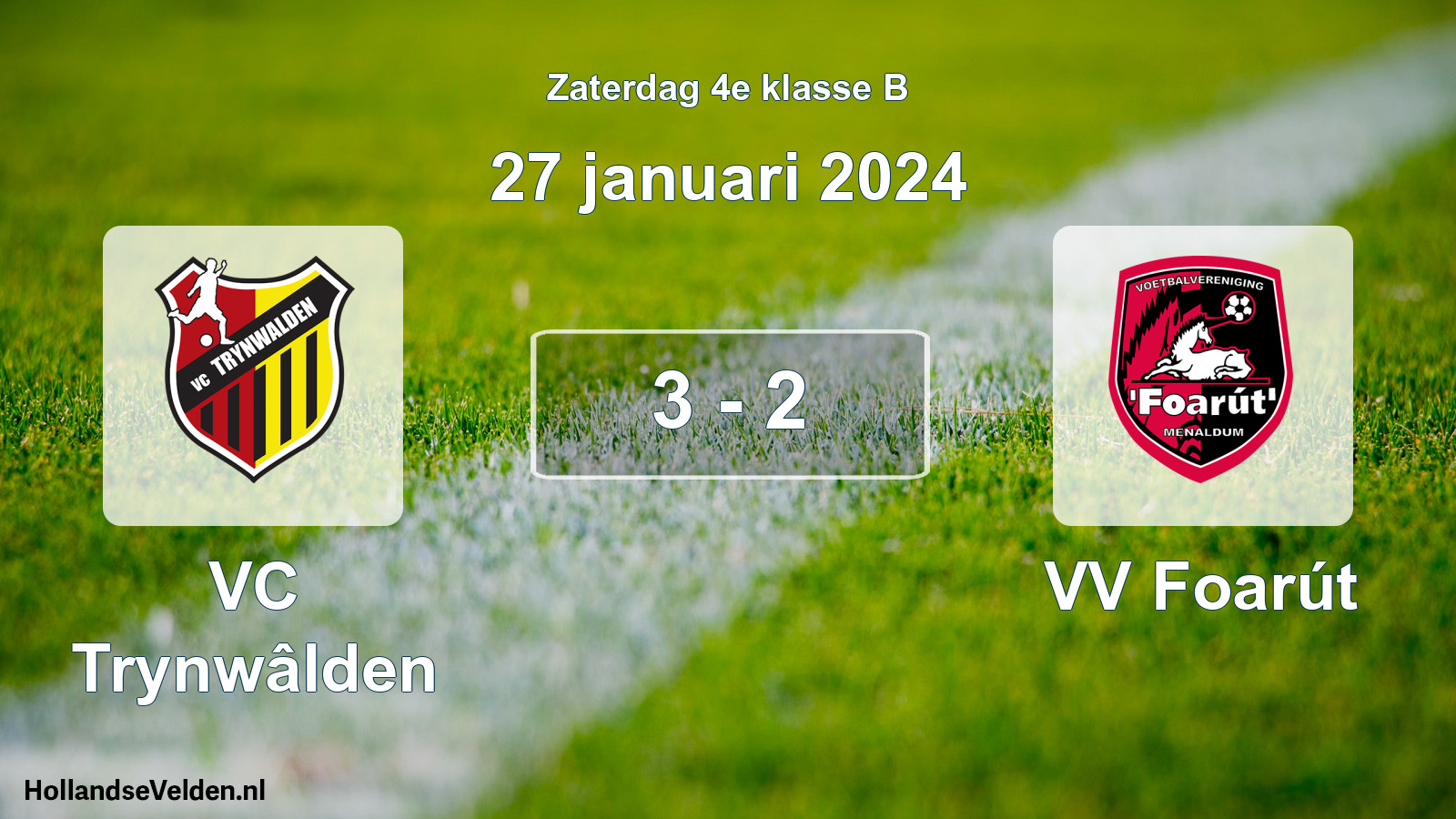 Total number of matches played: VC Trynwâlden - VV Foarút 3 - 2 (27 January 2024)