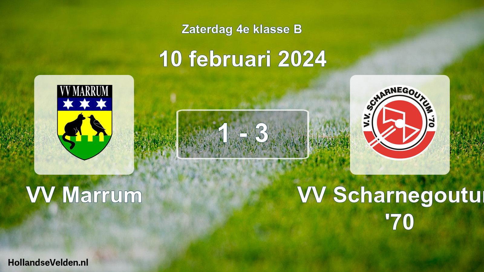 Total number of matches played: VV Marrum - VV Scharnegoutum '70 1 - 3 (10 February 2024)