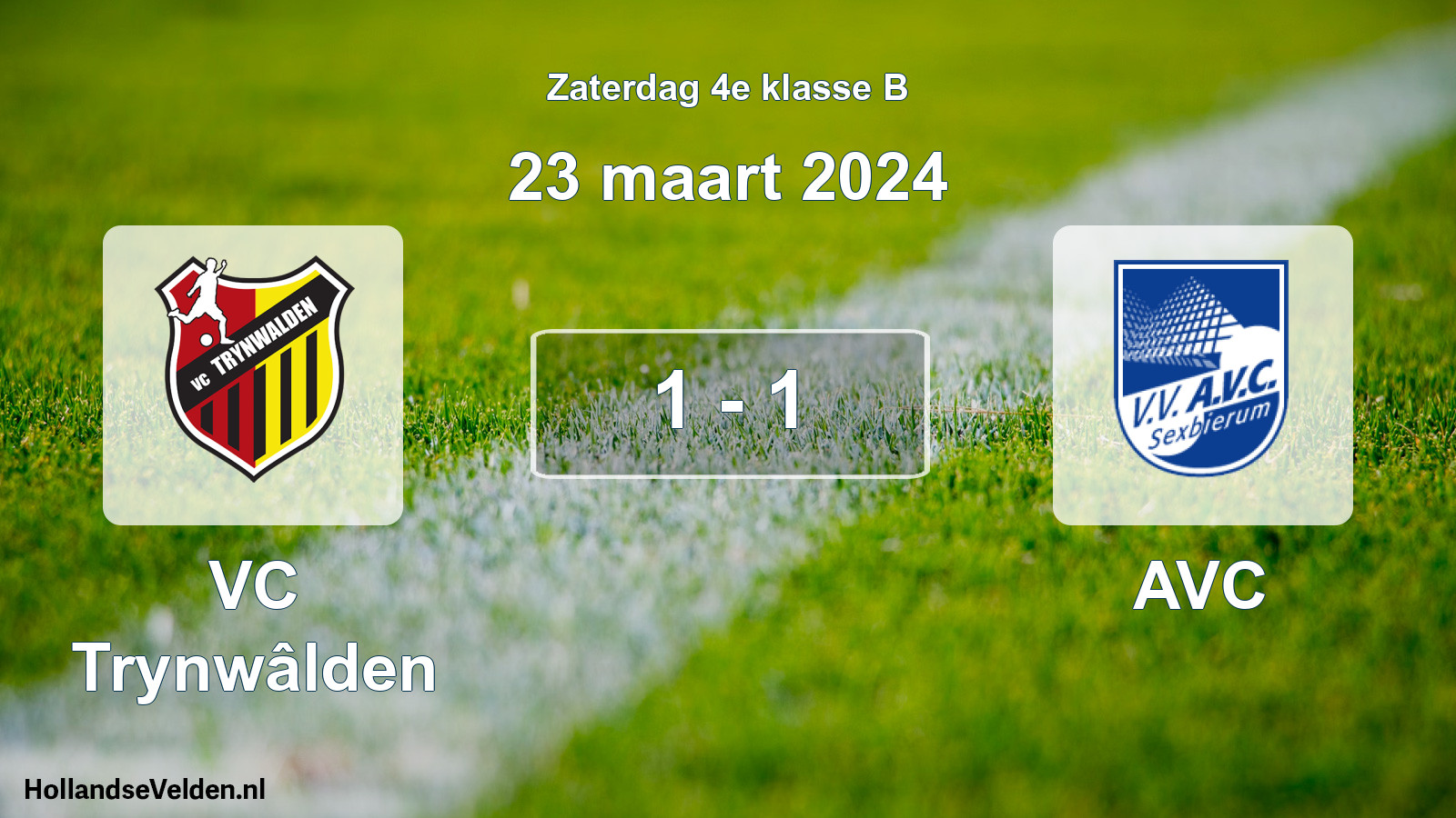 Total number of matches played: VC Trynwâlden - AVC 1 - 1 (23 March 2024)