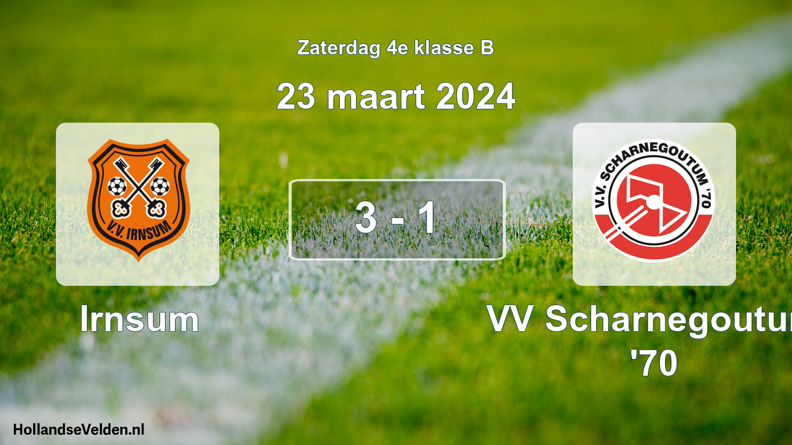 Total number of matches played: Irnsum - VV Scharnegoutum '70 3 - 1 (23 March 2024)