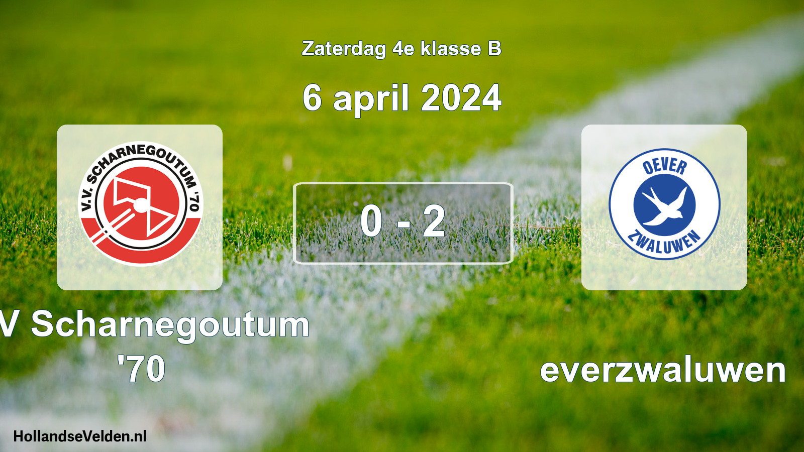 Total number of matches played: VV Scharnegoutum '70 - Oeverzwaluwen 0 - 2 (6 April 2024)