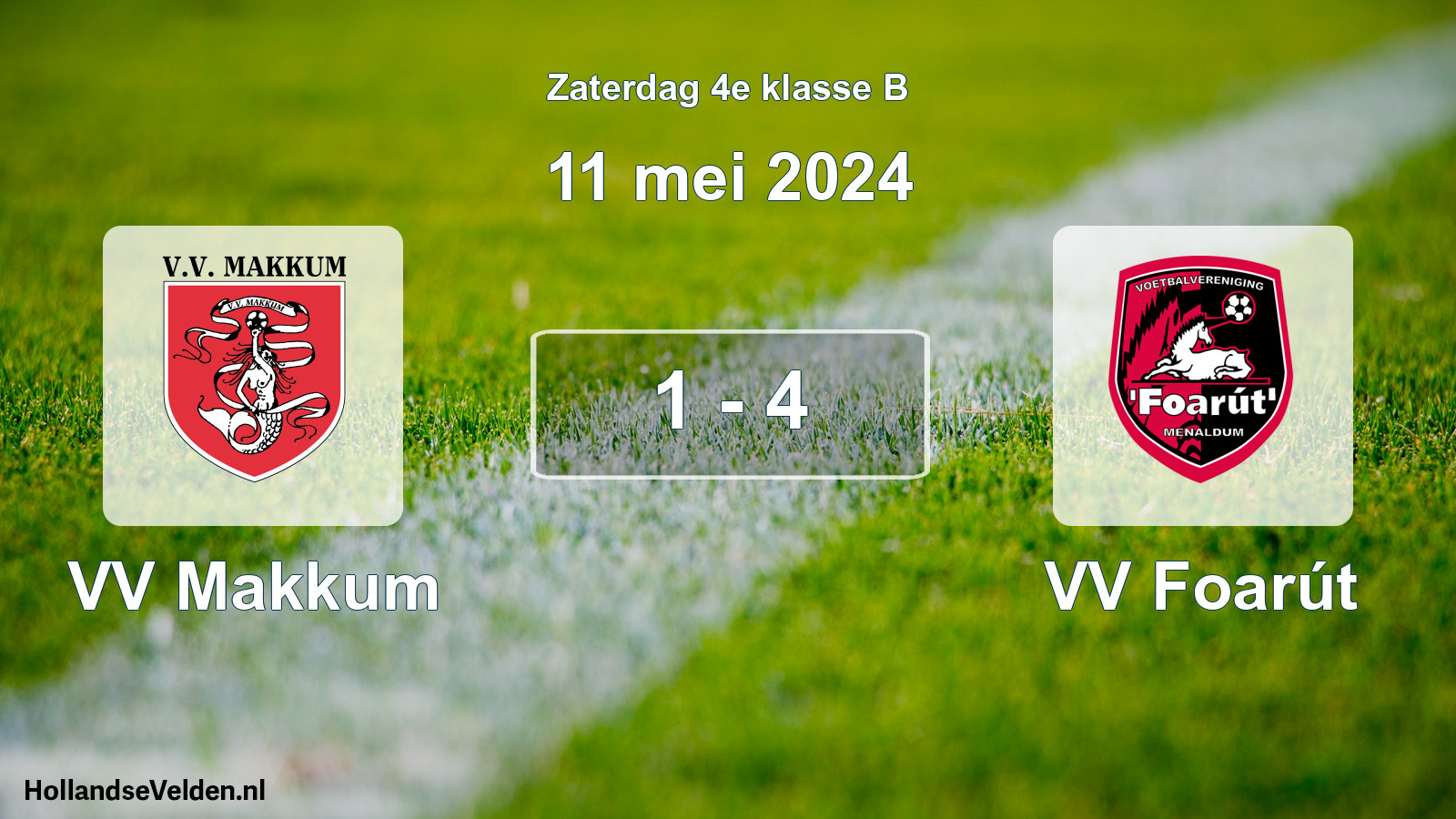 Total number of matches played: VV Makkum - VV Foarút 1 - 4 (11 May 2024)