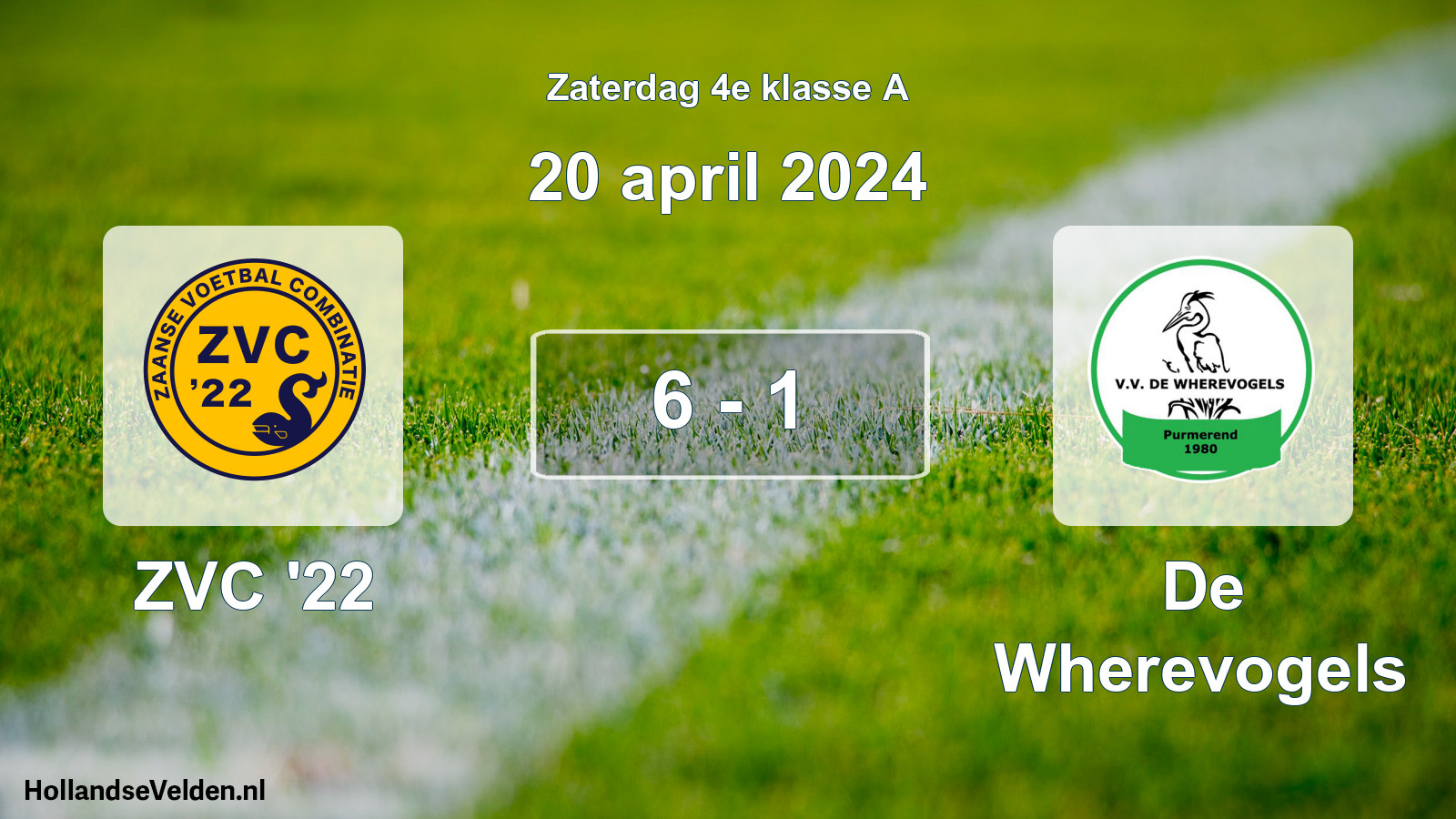 Total number of matches played: ZVC '22 - De Wherevogels 6 - 1 (20 April 2024)