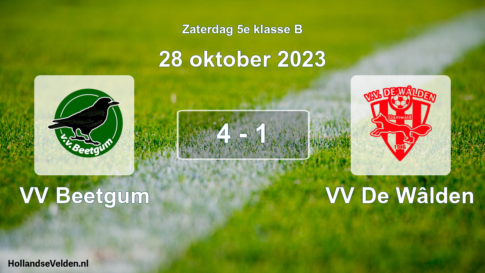 Total number of matches played: VV Beetgum - VV De Wâlden 4 - 1 (28 October 2023)
