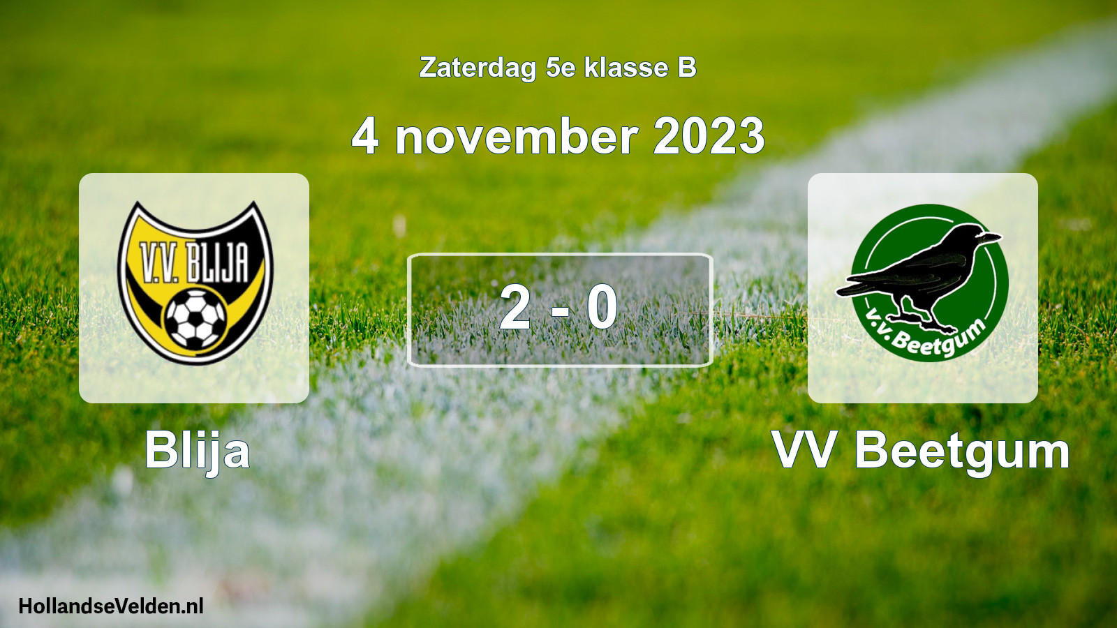 Total number of matches played: Blija - VV Beetgum 2 - 0 (4 November 2023)