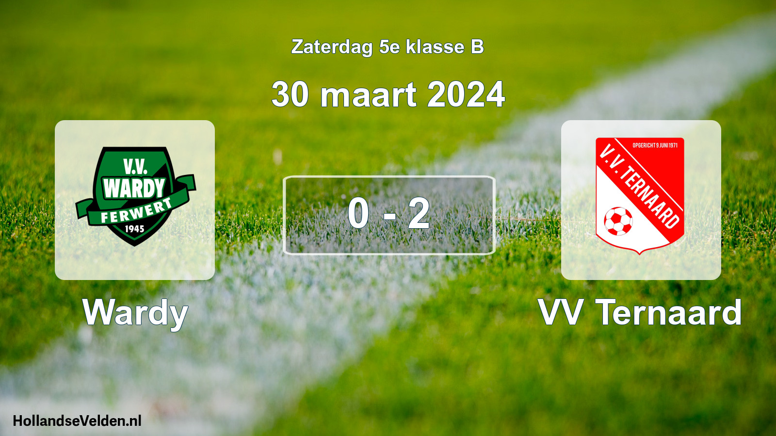 Total number of matches played: Wardy - VV Ternaard 0 - 2 (30 March 2024)