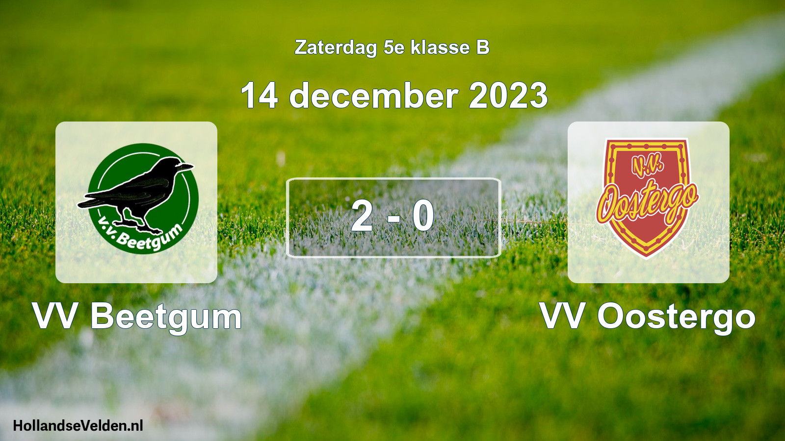 Total number of matches played: VV Beetgum - VV Oostergo 2 - 0 (14 December 2023)