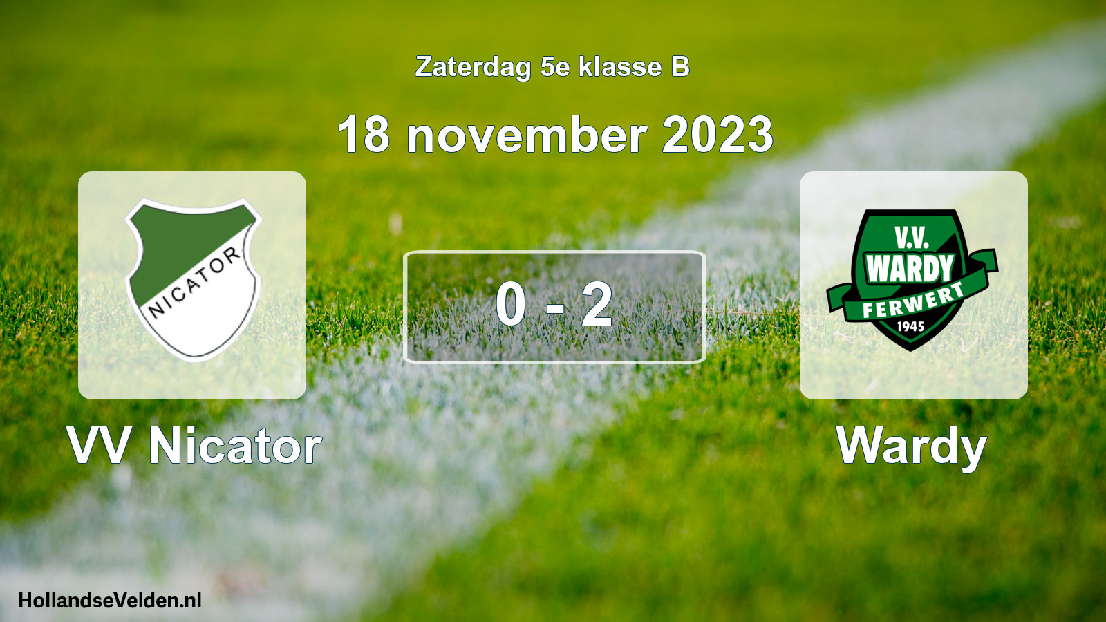 Total number of matches played: VV Nicator - Wardy 0 - 2 (18 November 2023)