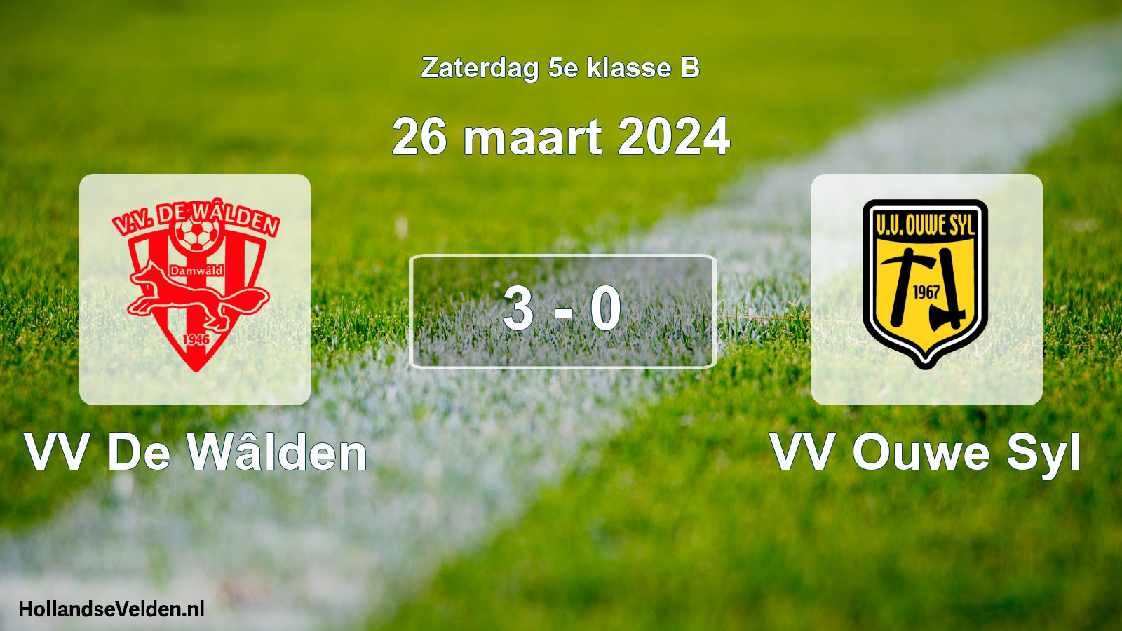 Total number of matches played: VV De Wâlden - VV Ouwe Syl 3 - 0 (26 March 2024)