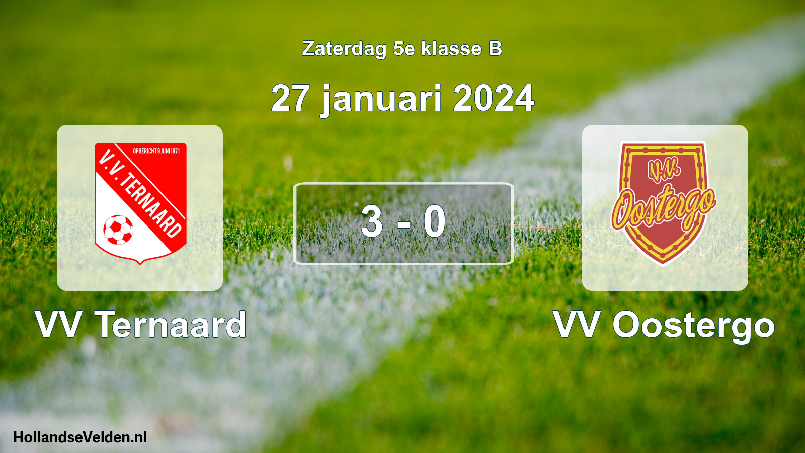 Total number of matches played: VV Ternaard - VV Oostergo 3 - 0 (27 January 2024)